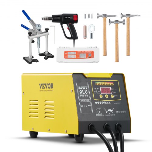 VEVOR Spot Welder Dent Puller, 300W Stud Welder Dent Repair Kit with Heat Gun, Auto/Manual Welding Mode, Auto Body Spot Welding Dent Repair Machine for Aluminum Car Body Panels Repair