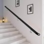Stair Handrail, Stair Rail, Aluminum Indoor Handrail For Stairs 6ft Length Black