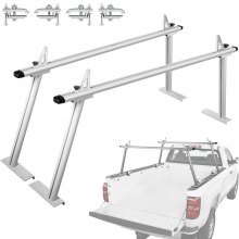 VEVOR Truck Rack Pickup Truck Bed Ladder Rack Adjustable w/ Ladder Stop White