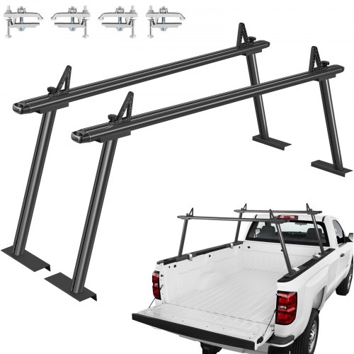 

VEVOR Truck Rack Pickup Truck Bed Ladder Rack Adjustable w/ Ladder Stop Black