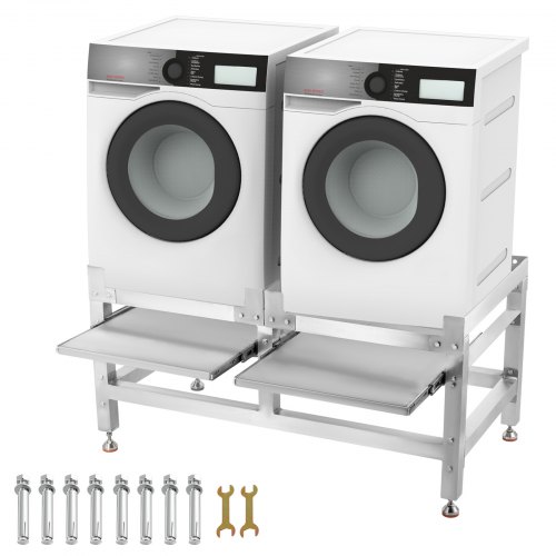 Washing Machine Stand Pedestal for Washer and Dryer 590LBS, with Tray 48x25 Inch