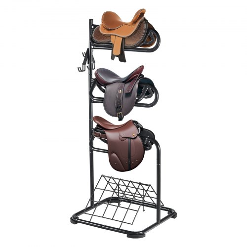 

VEVOR Freestanding Saddle Stand 3 Tiers English and Western Saddle Rack