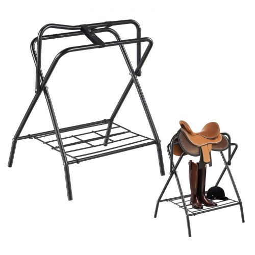 

VEVOR Folding Saddle Rack Freestanding Horse Saddle Stand for English Saddle