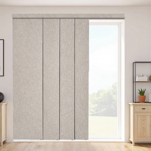 

VEVOR Panel Track Blinds Extendable Track 45.8 in to 86 in W Trimmable Brown