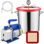 Vevor Vacuum Chamber With Pump3cfm Hvacvacuum5 Gallon Pressure Chamber