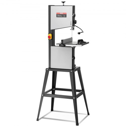 

VEVOR Band Saw with Stand, 10-Inch, 560 & 1100 RPM Two-Speed Benchtop Bandsaw, 370W 0.5HP Motor with Metal Stand Optimized Work Light Workbench Fence and Miter Gauge, for Woodworking Aluminum Plastic