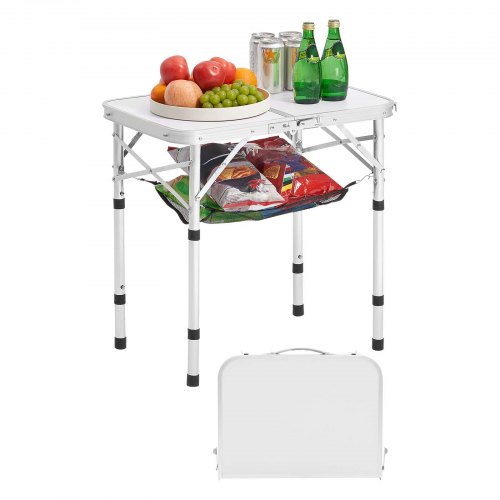 2ft Folding Portable Camping Table Aluminum Outdoor Table Adjustable Height