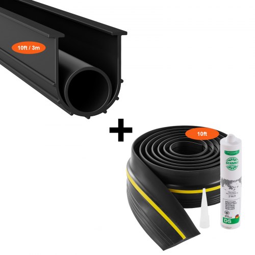 

VEVOR Garage Door Threshold and Bottom Seals Kit 10 FT Universal Waterproof PVC