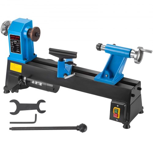 VEVOR Wood Lathe, 10" x 18", 760-3200RPM Variable Speed Benchtop Lathe, 370W Mini Wood Lathe for Wood Processing and Polishing