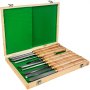 VEVOR Woodworking 8 Pcs Lathe Chisel, Wood Lathe Chisel Cutting Carving HSS Steel, Wood Turning Tools for Hardwood, One Free Chisel (Wooden Storage Case)