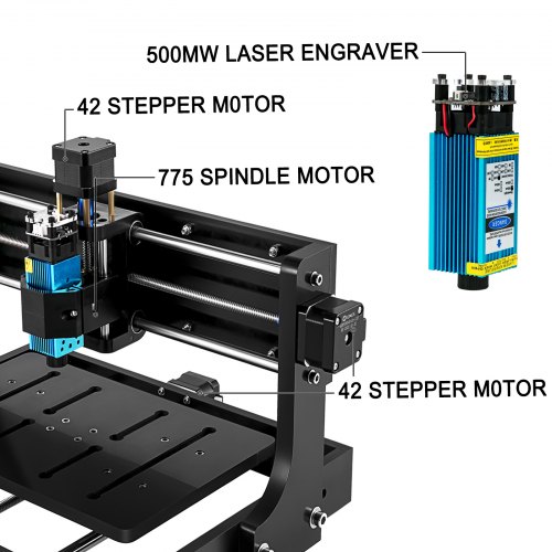 VEVOR 3 Axis CNC 3020 0.5W CNC Machine 300x200x40mm Mini Laser Engraver 10000rpm 