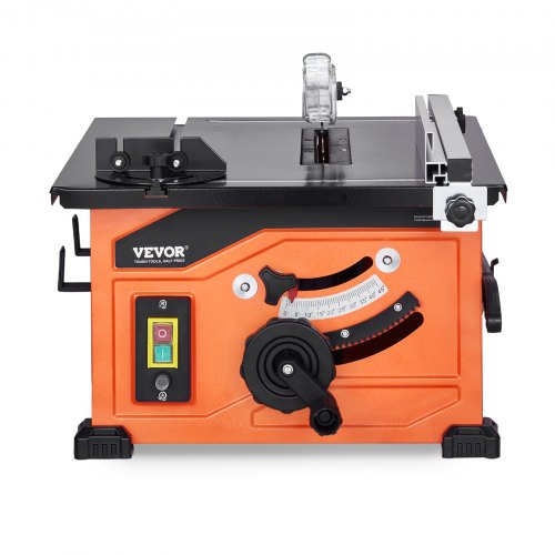 VEVOR Table Saw for Jobsite, 210 mm, 1200W Portable Compact Tablesaw, 225mm Max Rip Capacity, 4800RPM Cutting Speed, with 24 Teeth Saw Blade, Sliding Miter Gauge, for DIY Woodworking Furniture Making