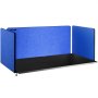 Vevor Desk Divider Desk Privacy Panel 60'' 3 Panels Desk Partition Gravel Blue