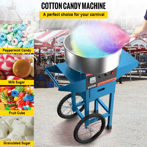 Full Automatic Cotton Candy Machine Color Fruit Candy Electric 
