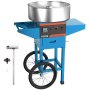 VEVOR Cotton Candy Machine with Cart Commercial Floss Maker Perfect for Family and Various Party, 19.7 Inch, Blue