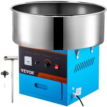 VEVOR Commercial Cotton Candy Machine 20.5 Inch Floss Maker 1030W for Family and Various Party, Blue