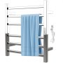 VEVOR Heated Towel Rack Towel Heater Warmer 6-Bar Mirror Polished Steel Silver