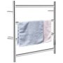 VEVOR Heated Towel Rack, 4 Bars Design, Polished Stainless Steel Electric Towel Warmer with Built-in Timer, Wall-Mounted for Bathroom, Plug-in/Hardwired, UL Certificated, Silver
