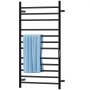 VEVOR Heated Towel Rack Towel Heater Warmer 12 Bars Stainless Steel Black Coated