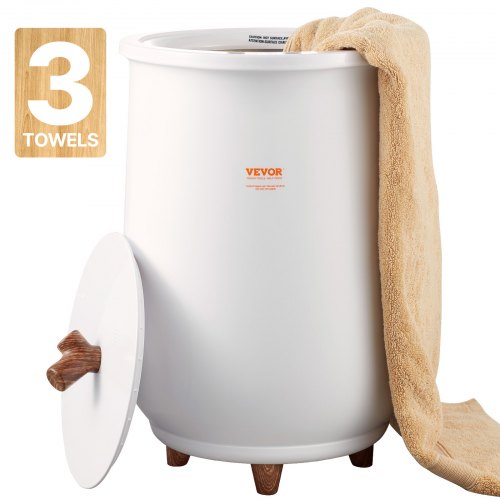 VEVOR Towel Warmer Bucket, 20L Large Towel Warmer for Bathroom, Auto Shut Off Towel Heater with 4-Level Timer Fits up to Two 40"x70" Oversized Towels, Bathrobes, Blankets, ETL & FCC Certified MJJRTBS20LZSPPM89V1