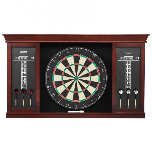 

VEVOR Dartboard and Cabinet Set Official Size Complete Accessory Steel Tip Dart