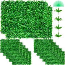 Artificial Boxwood Panel, Boxwood Hedge Wall Panels Uv 12pcs 24" X 16" For Fence