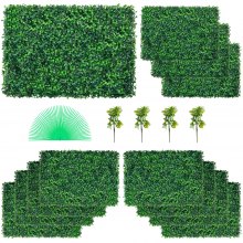 VEVOR 12PCS 24"x16" Grass Wall Panels for 32 SQ Feet, Boxwood Hedge Wall Panels,Artificial Grass Backdrop Wall 1.6", Privacy Hedge Screen UV Protected for Outdoor Indoor Garden Fence Backyard