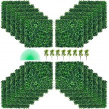 Artificial Boxwood Panel Hedge Decor 24 Pcs 20x20 Inch Privacy Fence Panel Grass