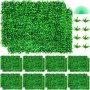 Artificial Boxwood Panel Hedge Decor 24 Pcs 24x16 Inch Privacy Fence Panel Grass