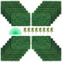 VEVOR Artificial Boxwood Panel UV, Boxwood Hedge Wall Panels, Artificial Grass Backdrop Wall 4 cm Green Grass Wall, Fake Hedge for Decor Privacy Fence Indoor, Outdoor (24" x 16", Green, 24)