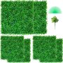 VEVOR 6PCS 20x20 Artificial Boxwood Panels,Boxwood Hedge Wall Panels,Artificial Grass Backdrop Wall Green Grass Wall 1.6", Privacy Hedge Screen UV Protected for Outdoor Indoor Garden Fence Backyard