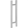 Commercial Door Pull Handles 24'' Stainless Steel For Wood/glass Doors 1 Pair