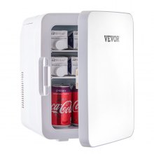 Vevor Table Top Mini Fridge Ice Box Freezer 10l Drinks Cooler Home White