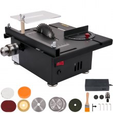 Vevor 10000rpm Mini Sliding Table Saw For Diy Woodworking Cutting Bench Saw 110v