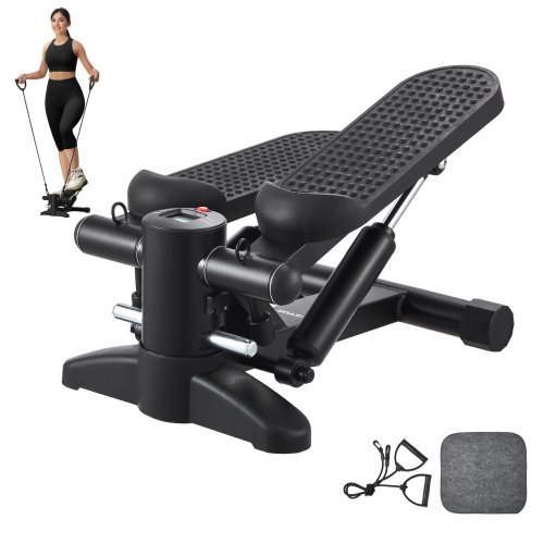 

VEVOR Stair Stepper, Mini Stepper for Exercise at Home, Hydraulic Fitness Stepper with Resistance Bands, Full Body Workout Cardio Equipment, Stair Climber with LCD Monitor, 330LBS Load Capacity