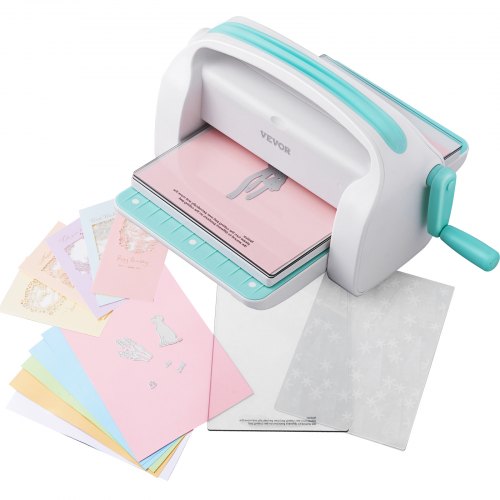 

VEVOR Manual Die Cutting & Embossing Machine, Portable Cut Machines, 9 inch Opening Scrapbooking Machine Full Kit Included, For Arts & Crafts, Scrapbooking, Card Making and Crafting, White