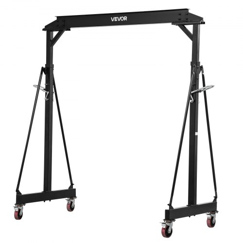 

VEVOR Adjustable Gantry Crane, 4400 lbs Capacity, Portable Shop Lift Hoist with 98.8" to 146.1" Height Adjustable, Locking Wheels, Steel Construction, for Factory, Warehouse, Auto Repair, Frame Only
