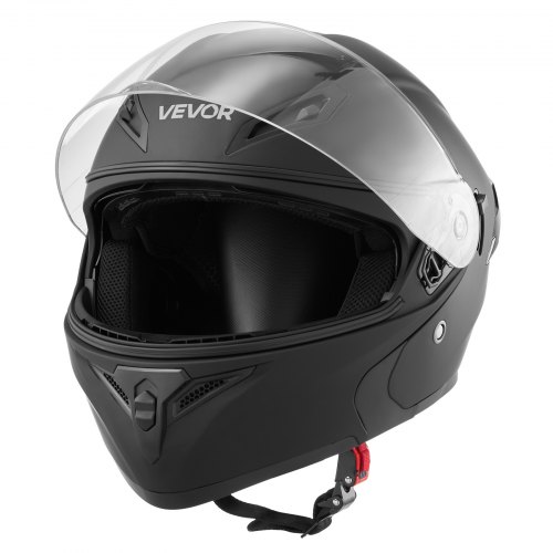 

VEVOR Motorcycle Helmet, Modular, Adult Motocross Dirt Bike Helmet with Large Clear Visor, Comfortable Motorbike Racing Street with Detachable Liner for Men & Women, DOT Approved, (Matte Black, L)