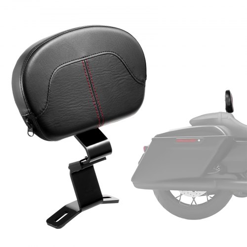 

Motorcycle Backrest Sissy Bar, Compatible with Harley-Davidson Touring Street Glide, Road Glide, and Road King, 12.2-Inch Height Detachable Rider Backrest, Black