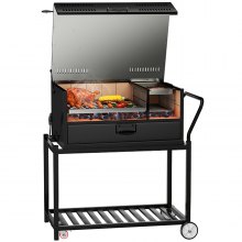 VEVOR 40" Heavy Duty Charcoal Grill Outdoor Mobile BBQ Grill 547sq.in. Cook Area