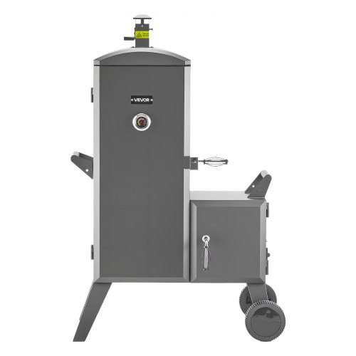 Vevor Charcoal Offset Smoker, Heavy-Duty Steel BBQ Offset Smoker With Side Firebox, Movable Outdoor Barbecue Smokers With 6 Adjustable Grates, Thermom-image