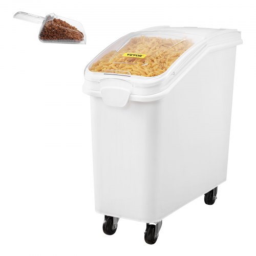 VEVOR Rice Storage Container, 21Gallon/80L Capacity Large Dog Food Dispenser Bin, Kitchen Ingredient Grain Cereal Flour Bin, Pet food Containers with