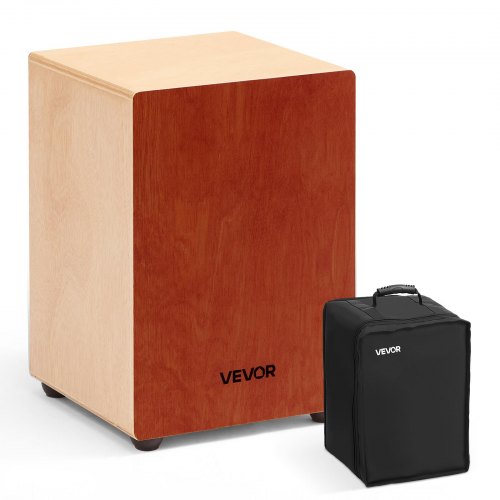 VEVOR Cajon Box Drum Birch Wood Percussion Instrument Guitar Strings with Travel Bag