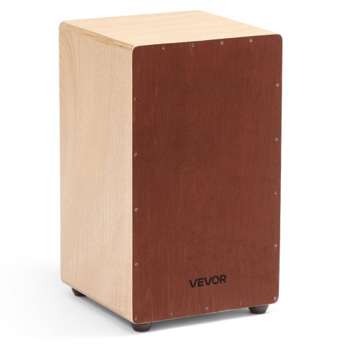 VEVOR Large Cajon Box Drum, with Internal Snare Wires, Lightweight Wooden Percussion Box, Birch Wood Drum Musical Instrument with Silicone Feet, for Beginners and Professionals, 305 x 305 x 508 mm