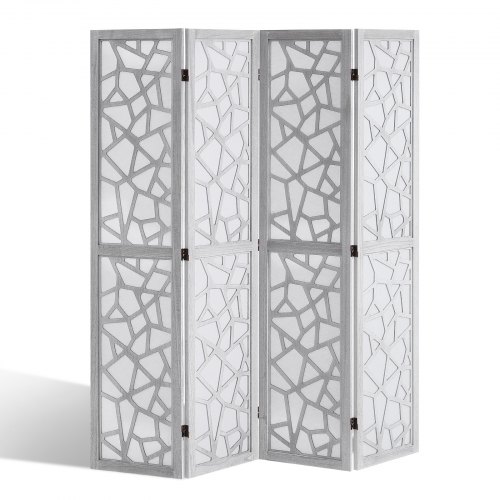 

VEVOR Wood Room Divider, 4 Panel Wood Folding Privacy Screen, 66.9 Inches Tall Indoor Carved Wooden Partition, Portable Decoration Screen, for Room Separation, Home, Office, Restaurant & Bedroom