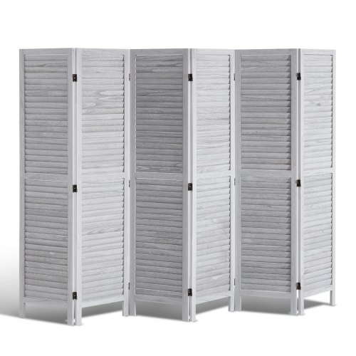 

VEVOR Wood Room Divider, 6 Panel Wood Folding Privacy Screen, 66.9 Inches Tall Indoor Louvered Wooden Partition, Portable Decoration Screen, for Room Separation, Home, Office, Restaurant & Bedroom