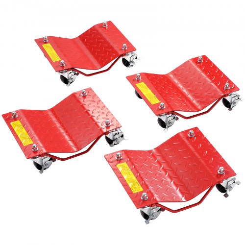 Vevor Wheel Dolly, 8000 Lbs Capacity Heavy-Duty Steel Car Mover, Wheel Dolly Car Tire Stake Set With Brakes, Vehicle Moving Cart Moving Cars, Trucks,-image