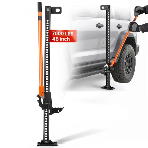 Vevor Farm Jack, 48" Utility High Lift Farm Jack, 3.18 Ton (7,000 lbs) Capacity Ratcheting Off Road Utility Jacks, Heavy-Duty Lift Jacks with 5.12"-42.5" Lifting Range for Tractor, Truck, SUV