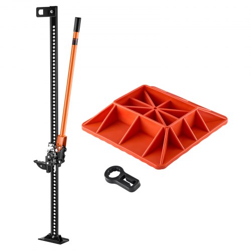 VEVOR Farm Jack with Base, 60″ Utility High Lift Farm Jack, 3.18 Ton (7,000 lbs) Capacity Ratcheting Off Road Utility Jacks, Heavy-Duty Lift Jacks wit