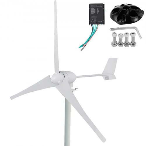 700w 24v 3 Blades Wind Horizontal Turbine Generator Kit + Charge Controller